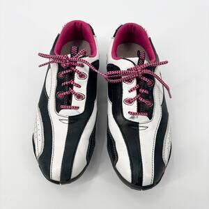 FootJoy LoPro Collection Women's Golf Shoes Black, White & Pink, Size 7.5 Medium